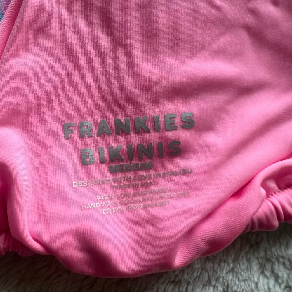 Frankie’s Bikinis Bash Terry Halter Top Tia Terry String Bottom Daisy Dream